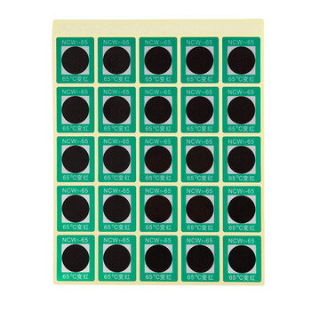 TFN NCW1 可逆性测温贴 感温纸 单片 黑变红 NCW1-65度 一张（25片）
