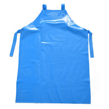 冰禹 劳保围裙 PVC防水围裙 防油耐酸碱围裙 清洁工作 蓝色TPU BY-3051