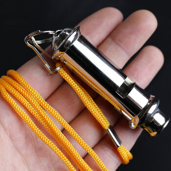 谋福CNMF 9640 双腔高频口哨 警哨 金属裁判口哨 教练口哨 多功能裁判员哨（长筒口哨）