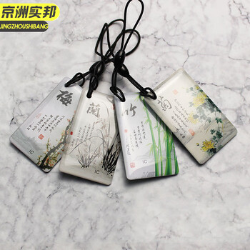 京洲实邦【10个IC蓝色门卡/非复制卡】定制IC门禁卡id感应芯片m1滴胶卡制做印刷JZSB-9824B
