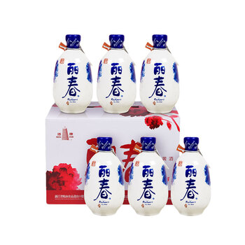 塔牌 牡丹丽春八年 半干型 绍兴黄酒 375ml*6瓶 整箱装 特型酒礼盒装 