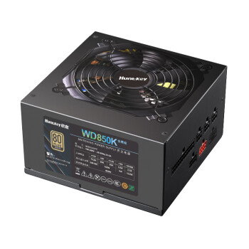 航嘉（Huntkey）WD850K全模组 金牌850W电脑电源（80PLUS金牌/单路70.8A/原生PCIe5.0/全电压/LLC+SR+DC-DC）