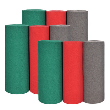 兰诗（LAUTEE）LS-1102 酒店宾馆防滑蹭土商用拉丝地垫 门垫入户垫 红色1.2米宽*1.2米长