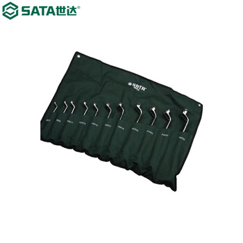 世达（SATA）08023 11件全抛光高颈双梅花扳手组套
