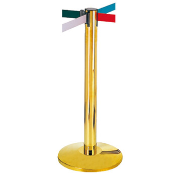 南 LG-HM 伸缩带栏杆座 镜金 两米隔离带警戒线围栏护栏排队栏