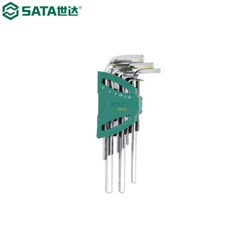 世达（SATA）09107 9件加长内六角扳手组套 09107 钢