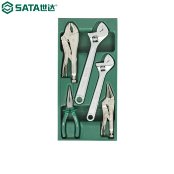 世达（SATA）09909 工具托组套-5件活动扳手及钳子