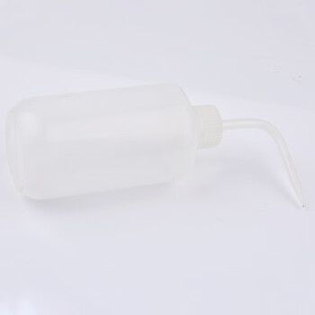 安美尚（ams）安全挤瓶工业弯嘴瓶弯头塑料洗瓶酒精瓶滴油壶250ML实验溶剂瓶白色弯嘴定做
