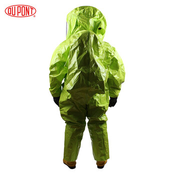 杜邦(DUPONT)TychemTK554TA级全封闭重型气密性防化服定做耐酸碱防腐蚀化学试剂不含鞋子口罩面罩XL码