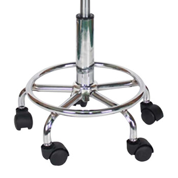 稳斯坦 WST209 车间流水线员工凳 PP塑料圆形实验室凳子 升降旋转椅子 工位设施(轮子钉款-黑色) 需自行安装