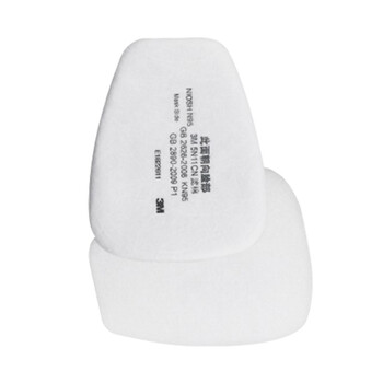 3M 5N11 过滤棉 6200和7502 防毒面具配件 N95滤棉 滤毒棉 10片/盒   4盒/件