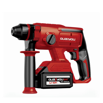 泉有（quanyou）锂电电锤 20V 充电式工业级无刷冲击钻电锤电镐电钻三用多功能QY-6822B  20V/4.0AH两电一充