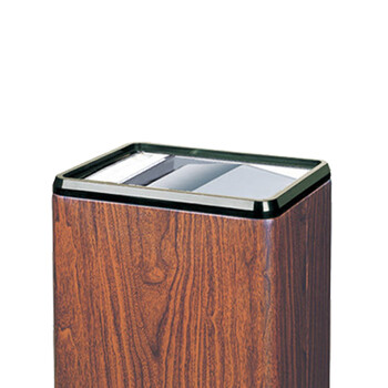 南 GPX-174 南方长形圆角翻转盖烟灰桶 红桃木 大厅大堂电梯口立式烟灰桶垃圾筒 果皮桶