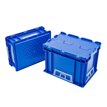 海斯迪克 HKZ-27 加厚塑料零件箱 汽车配储物箱周转箱 收纳工具箱零件箱带盖运输物流箱 B箱-有盖灰色