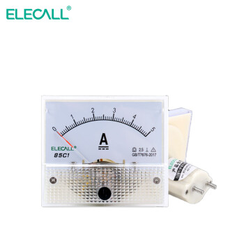 伊莱科(ELECALL)指针式直流电流表 安培表 85C1-A机械表头50μA~10A直接式 白色 500mA 7 