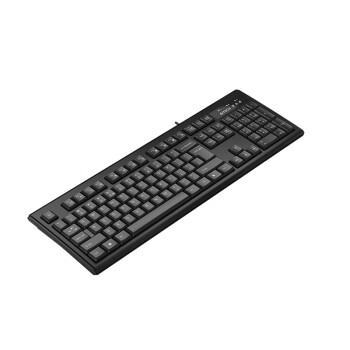 双飞燕（A4TECH) WK-100 有线键盘 办公打字用薄膜键盘笔记本外接台式电脑通用键盘104键 USB接口 黑色