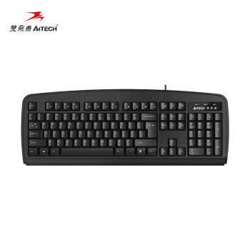 双飞燕（A4TECH） KB-8PS2 键盘 有线键盘 办公键盘 防溅水 PS2接口台式机专用 黑色