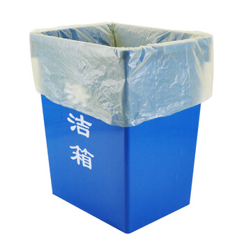 益美得 加厚黄色医诊疗所用垃圾袋一次性废物袋手提袋 平口袋50*60cm（100只装）