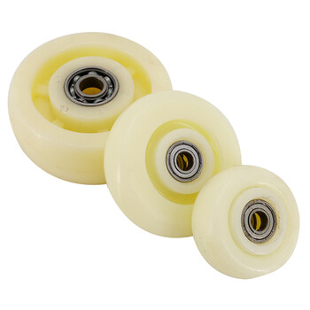海斯迪克 HKZ-22 白色加厚尼龙轮 工业脚轮 推车轮子万向轮 8寸重型 万向
