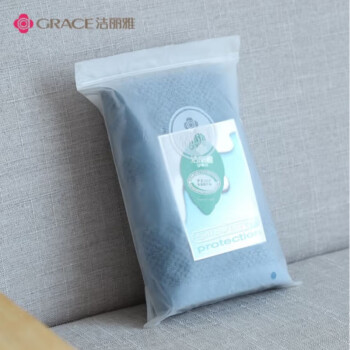 洁丽雅（grace）纯棉毛巾 34×76cm 柔润吸水洁面巾擦脸亲肤洗脸巾 115g/单条装 忧郁蓝