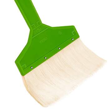 兰诗（LAUTEE）DS-510 聚酯漆刷 绿色柄羊毛刷 油漆刷清洁刷灰尘刷子 5寸10个装
