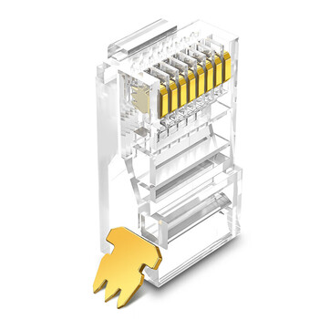 讯浦 水晶头 千兆六类 8P8C网线接头 非屏RJ45网络接头100个装 C-8P-6