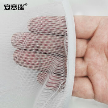 安赛瑞 工作帽 工厂车间厨房防尘帽 可包发透气卫生网帽鸭舌帽 粘贴款可调节 白色 均码 28844