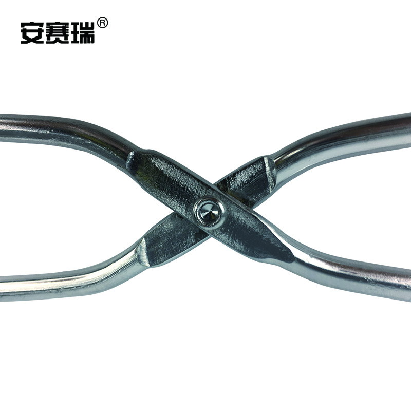安赛瑞 环卫垃圾钳垃圾夹(5把装)电镀垃圾拾物器取物器 火钳碳夹煤球钳烧烤夹子67cm 24477