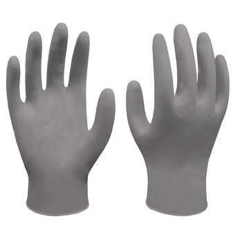 赛立特安全(SAFETY-INXS)DN6125 一次性丁腈无粉防化丁腈手套 10盒/箱(50双/盒) 灰色-M码