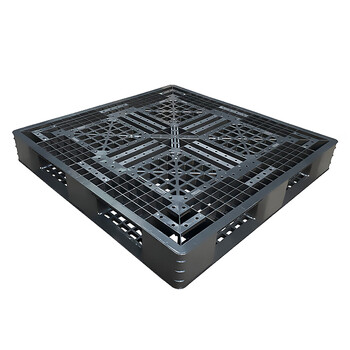 飞尔 塑胶托盘 黑色叉车栈板 电子厂塑料卡板【田字1200x1000x150】