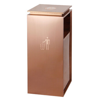 兰诗 DB6045 不锈钢垃圾桶立式烟灰桶商场垃圾回收箱果皮箱 防指纹加厚禁烟