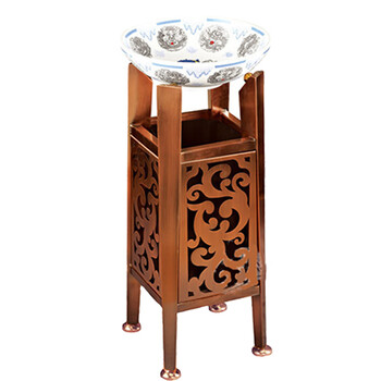 南 GPX-173L 宝塔古铜座地烟灰桶 古铜 商场垃圾桶 酒店落地烟灰桶立式果皮桶商场垃圾筒