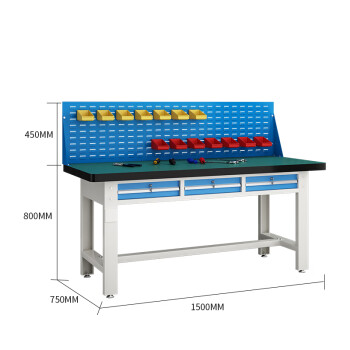 京佳乐工作台JE3456实验室操作台产品维修工具桌单挂板平三抽1.5米复合台面