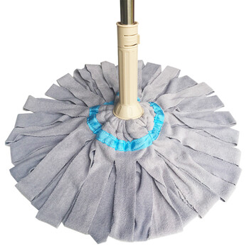 海斯迪克 HKW-69 自拧水旋转拖把 伸缩杆干湿两用免手洗 毛巾款（颜色随机）带杆