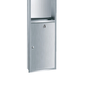 北奥（Beao）OK-651SA 不锈钢多功能纸架 砂光 暗装嵌入式 二合一带垃圾桶擦手纸箱 