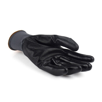 ANSELL 48-128丁腈涂层劳保手套 掌浸防滑耐油耐磨抗撕裂机械防护手套 8码 12双