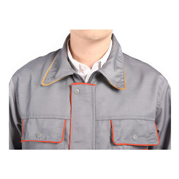 谋福CNMF劳保劳动帆布电焊工装工作服套装衣服男士耐磨厂服建筑工服（灰色上衣2XL码）191