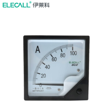 伊莱科(ELECALL)指针式 直流电流表 机械表头 6C2-3000A/75mv 黑白色 电流表2500A/4-20mA