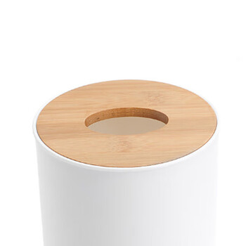 庄太太 【13*13*13.5cm】圆形收纳纸巾盒可印刷logo ZTT-9085