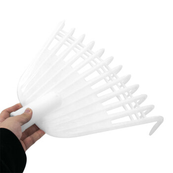 冰禹 BY-2000 工厂清洁用塑料耙子 搂草搂落叶草耙 白色 长340mm 宽37mm 含柄