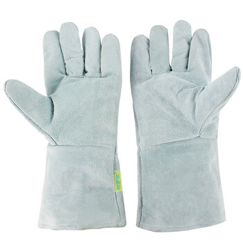求同耐劳仕5212双层34cm植棉牛皮电焊手套隔热耐磨耐高温透气焊接手套 5212 双层