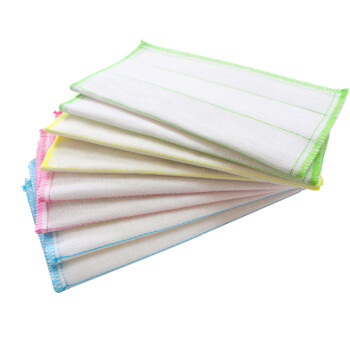海斯迪克 HKW-251 多用途抹布（100片）清洁布餐厅洗碗布 洗洁巾 5层30*30加厚棉