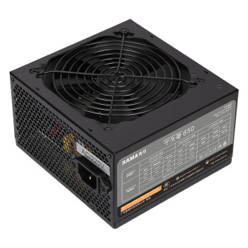 先马（SAMA）平头哥650 额定500W 台式主机箱电脑电源 主动PFC/单路+12V/智能温控/12cm风扇/长线材/安全稳定