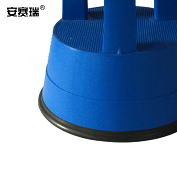 安赛瑞 塑料脚踏梯凳 理货凳超市取货凳登高凳 多功能图书馆洗车移动梯凳 蓝色 25229