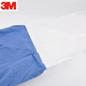 3M 4535防护服防尘喷漆防液体喷溅农药喷洒工业清洁白色不透气带帽连体服大包装5件/包L码定做