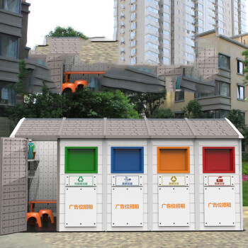 【三间房子深3.3宽2.2高2.5m】户外垃圾分类房可定制社区小区农村景区可移动环卫垃圾回收投放屋