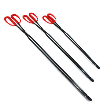 魅祥 火钳垃圾夹 环卫扁头垃圾钳 红塑柄火钳夹子煤饼钳铁钳 塑柄扁头款54cm（5把）