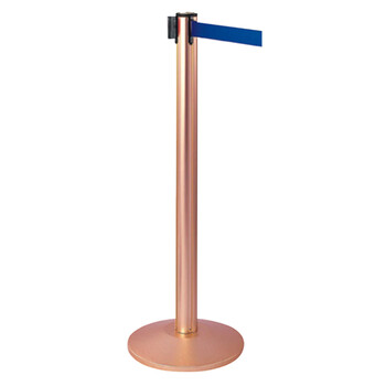 南 LG-W 铝合金伸缩带栏杆座  玫瑰金 两米隔离带警戒线围栏护栏排队栏