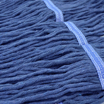 益美得 铝杆四色分类棉线蜡拖商用办公吸水拖把地拖墩布棉纱拖把 卡扣款黄色