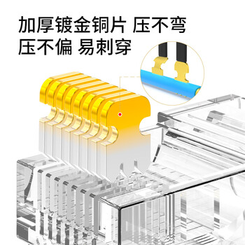 万级（WANJEED）超五类水晶头 Cat5e非屏蔽RJ45网线接头 100个/装 8P8C网络水晶头连接器 WJ-15112